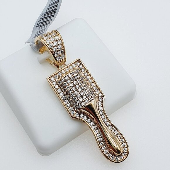 "14K Gold Plated Cubic Zircon Pendant, INUS1BR063 - Picture 5 of 8